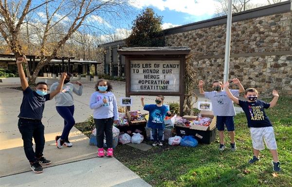 Penn Wood Students collect candy for Operation Gratitude 